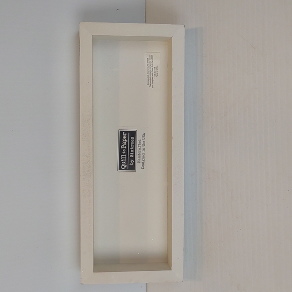 Quill To Paper White Reclaimed Wood "Our First Xmas Mr. & Mrs. Glitter Box Sign - Picture 5 of 12